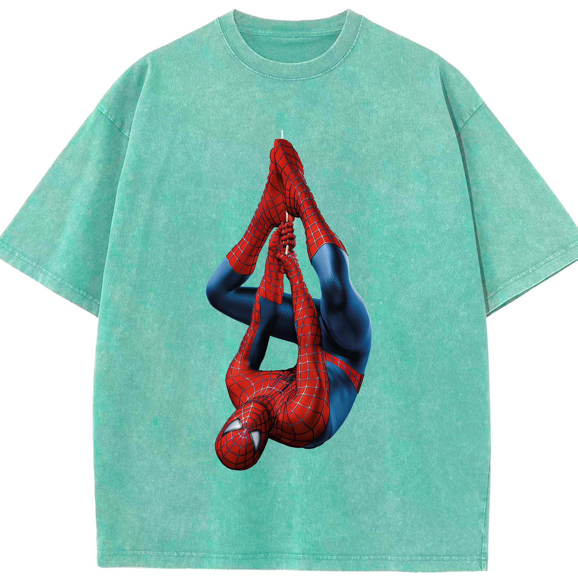 （画像用） Spider Man スパイダーマン 綿100% ヴィンテージ風 半袖Tシャツ（フロントプリント）
